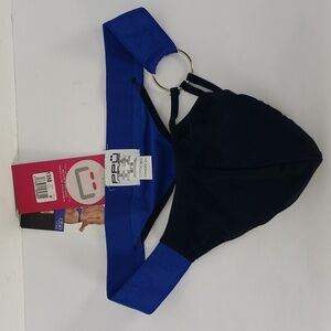 NWT PPU UNDERWEAR 1358 THONG G-STRING BLUE BLACK MEN'S M